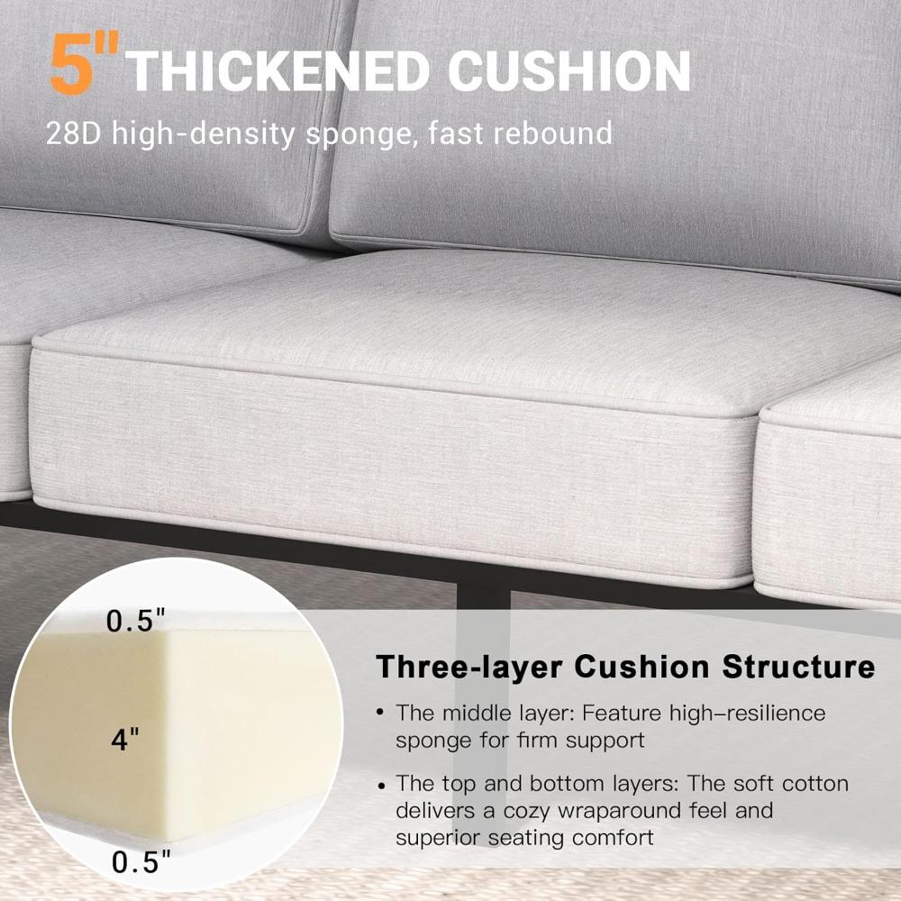 Light-Grey Oversized Aluminum Outdoor Loveseat - Image 4