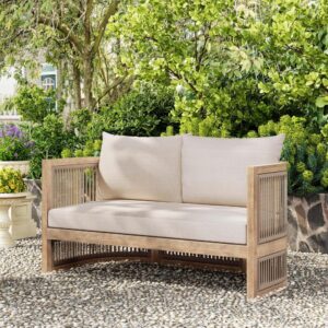 Tub Design Wooden Patio Loveseat Sofa